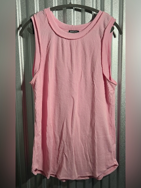 HEIMISH USA Tops - HEIMISH USA Pink Ribbed Sleeveless Tank NWOT. 3X